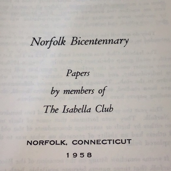 History Norfolk Conn 1958 - Picture 2 of 9